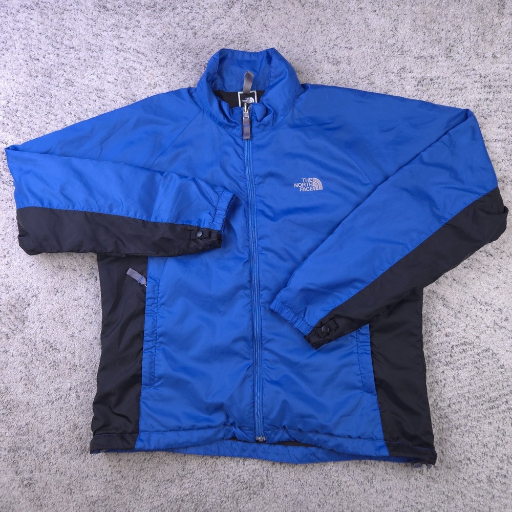 The North Face Jacket Womens Medium Windbreaker Lined Full Zip Pockets Blue